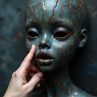 pale fingertip pressed