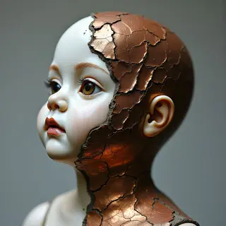 Fine cracks doll